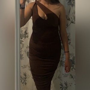 Brown midi dress!